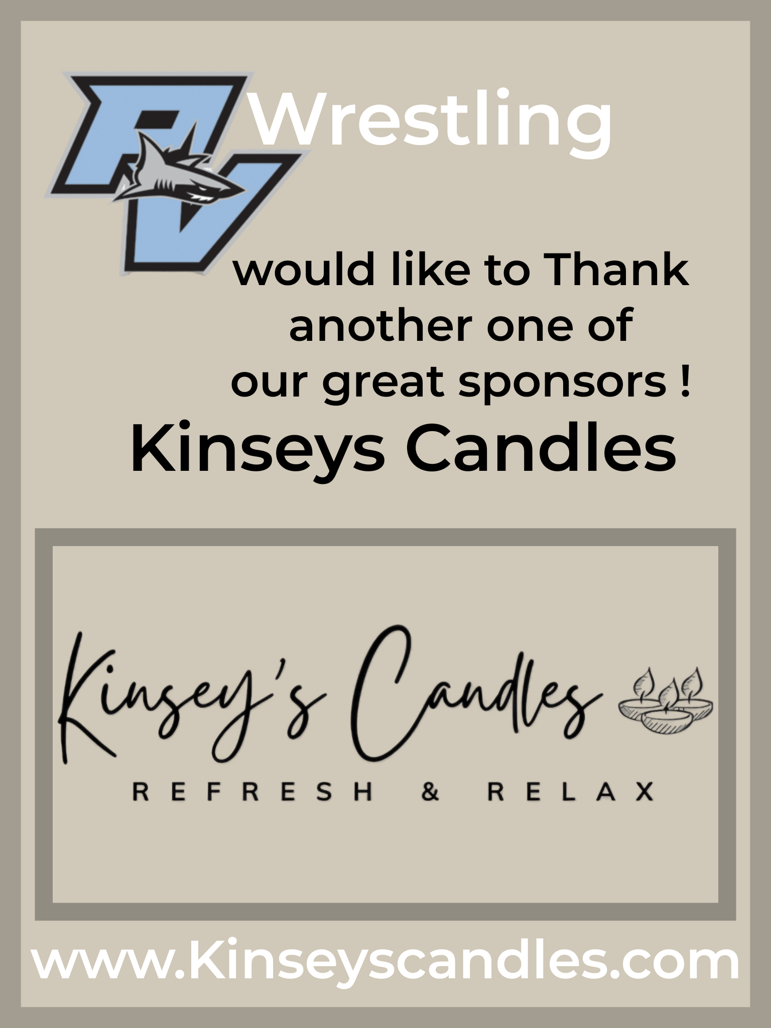 Kinseys Candles - Sponsor of the Ponte Vedra High School Wrestling Team